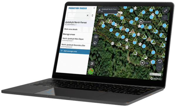 Computer with Map Tools open